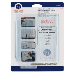 Hickory Hardware PBH3103 Mounting Templates Clear Blue, 9" (L) X 7" (W)