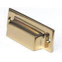 Cal Crystal CALCRYSTAL-VB-44-US5 VB-44 Vintage Brass Collection 3 " Mission Square Bin Pull