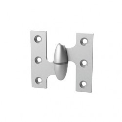 Merit 154K Olive Knuckle Cabinet Hinge w/ Knurled Bushing, 2"H x 2-1/8"W