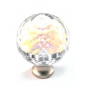 Cal Crystal M30AB Rainbow Faceted Round Cabinet Knob