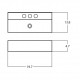 American Imaginations AI-28319 19.7-in. W Above Counter Black Bathroom Vessel Sink For 3H8-in. Center Drilling