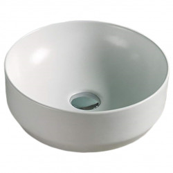American Imaginations AI-28247 13.8-in. W Above Counter White Bathroom Vessel Sink For Wall Mount Wall Mount Drilling