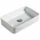 American Imaginations AI-28225 14.2-in. W Above Counter White Bathroom Vessel Sink For Deck Mount Deck Mount Drilling