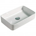 American Imaginations AI-28225 14.2-in. W Above Counter White Bathroom Vessel Sink For Deck Mount Deck Mount Drilling