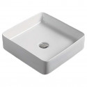 American Imaginations AI-28220 16.1-in. W Above Counter White Bathroom Vessel Sink For Deck Mount Deck Mount Drilling