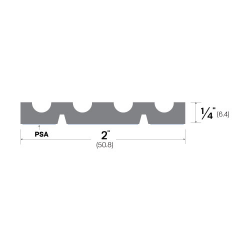 Legacy Manufacturing 399N Rubber Threshold (2" by 1/4")