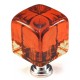 Cal Crystal ARTX-CLA Large Amber Cube Knob In Bronze