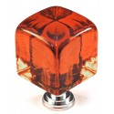 Cal Crystal CALCRYSTAL-ARTXCLB-US26 ARTX-CLB Glass Cube Cabinet Knob