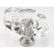 Cal Crystal CALCRYSTAL-ARTXL2C-US15 ARTX-L2C Glass Leaf Cabinet Knob