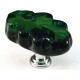 Cal Crystal CALCRYSTAL-ARTXL2G-US26 ARTX-L2G Glass Leaf Cabinet Knob
