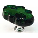 Cal Crystal CALCRYSTAL-ARTXL2G-US10B ARTX-L2G Glass Leaf Cabinet Knob