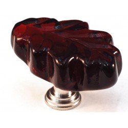 Cal Crystal ARTX-L2R Glass Leaf Cabinet Knob