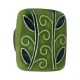 Acorn PS4 Ceramic Knob Lg SqDk Green w/2 Branches