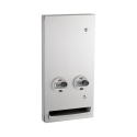 Bobrick B-370634 TrimLineSeries Semi-Recessed Napkin-Tampon Dispenser