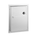 Bobrick B-354 ClassicSeries Partition-Mounted Sanitary Napkin Disposal, Finish-Satin