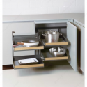 Richelieu WEBKIT121684 Magic Corner II Set for 444 mm (17-31/64") Opening - Anthracite