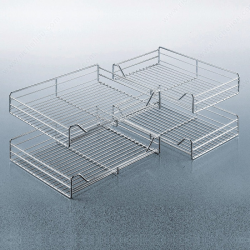 Richelieu 6107140 Set of 4 Chrome Wire Magic Corner Basket