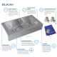 Elkay ECTRUF32179R Crosstown Stainless Steel Double Bowl Apron Front Undermount Sink