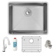 Elkay ECTRU21179TFLC Crosstown Single Bowl Undermount Sink w/ Sink Kit and Filtered Faucet