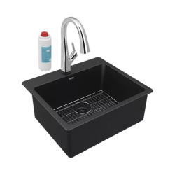 Elkay ELG252 Quartz Classic 25" x 22" Single Bowl Drop-in Sink Kit w/ Filtered Faucet