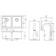 Elkay EFRU311810TFLC Crosstown Stainless Steel Equal Double Bowl Undermount Sink Kit w/ Filtered Faucet