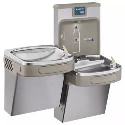 Elkay LZSTL8WSSK ezH2O Bottle Filling Station & Versatile Bi-Level ADA Cooler Refrigerated w/ Quick Filter Change
