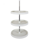 Hardware Resources Round Plastic Lazy Susan Set w/ Twist and Lock Adjustable Pole
