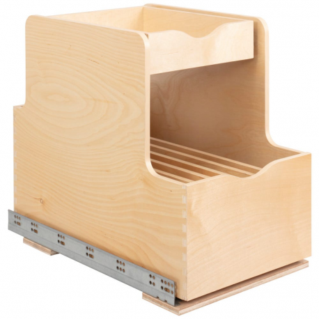 Hardware Resources ROCWD Wood Double Drawer Cookware Rollout