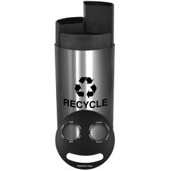 Ex-Cell Kaiser RC-1528-3 SS Smiley Three-Stream Receptacle
