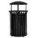 Ex-Cell Kaiser SCD-2633 Streetscape Collection 37-Gallon Receptacle w/ Canopy