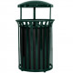 Ex-Cell Kaiser SCD-2633 Streetscape Collection 37-Gallon Receptacle w/ Canopy