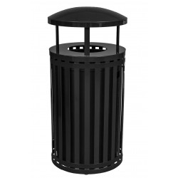 Ex-Cell Kaiser SCTP-40 D ND Streetscape Collection 45-Gallon Receptacle w/ Canopy