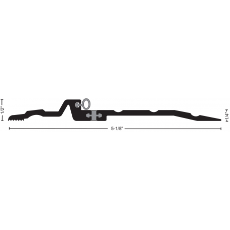 NGP 8533V Thermal Break Bumper Seal Threshold, Size-1/2" x 5-1/8"
