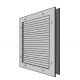 NGP L-A700-B Aluminum No Vision Door & Partition Louver, Undersized 3/16" Clearance