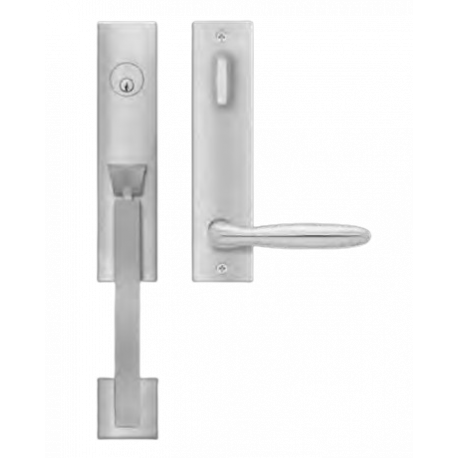Karcher Design UET24 Lever Handle Sets "Corfu" Tubular Entry Set - Grip/Lever (Entry, 5 1/2" Ctc)