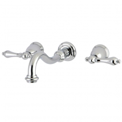 Kingston Brass KS312AL Wall Mount Bathroom Faucets,Metal Lever