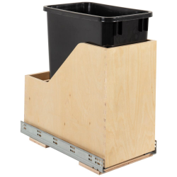 Hardware Resources CAN-WBMS35 Wood Bottom-Mount Soft-Close Vanity Trashcan Rollout, Includes One Can