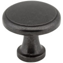 Elements 3970-DACM Gatsby Cabinet Mushroom Knob, Diameter-1 1/8", Finish-Gun Metal