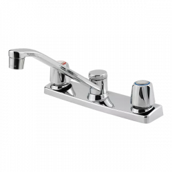 Pfister G135 PFIRST SERIES Two Handle Kitchen Faucet, Polished Chrome