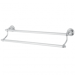 Kingston Brass BA7973C English Vintage 24-inch Dual Towel Bar, Polished Chrome