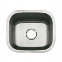 Kingston Brass GKUS16168 16-Inch Stainless Steel Single Bowl Undermount Bar Prep Sink, Brushed