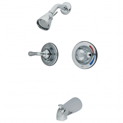 Kingston Brass KB671 Magellan Double-Handle Pressure Balanced Tub and Shower Faucet, Polished Chrome