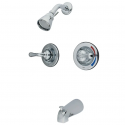 Kingston Brass KB671 Magellan Double-Handle Pressure Balanced Tub and Shower Faucet, Polished Chrome