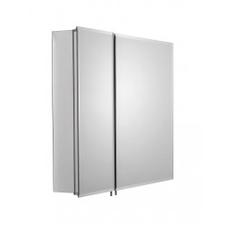 Croydex WC101669US Halton Bi-View, Recessed or Surface Mount, Hang 'n' Lock Easy Installation Medicine Cabinet