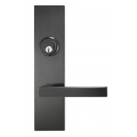 Omnia 12022 Modern Exterior Mortise Entrance Lever Lockset - Stainless Steel