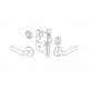 Omnia 12022 Modern Exterior Mortise Entrance Lever Lockset - Stainless Steel
