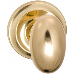 Omnia 432 Interior Traditional Egg-Shaped Knob Latchset - Solid Brass