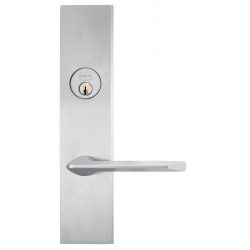 Omnia 12237 Modern Exterior Mortise Entrance Lever Lockset - Solid Brass