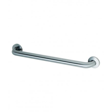 Bobrick 5806x18 1 1/2" (32mm) Diameter 18" Straight / Peened Concealed Mounting Grab Bar with Snap Flange