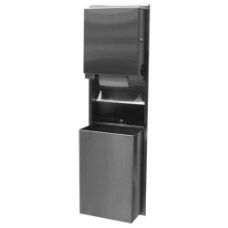 Bobrick B-39617 ClassicsSeries Recessed Convertible Paper Towel Dispenser/ 18Gallon (68.0 L) Waste Receptacle with Touch-Free Pu